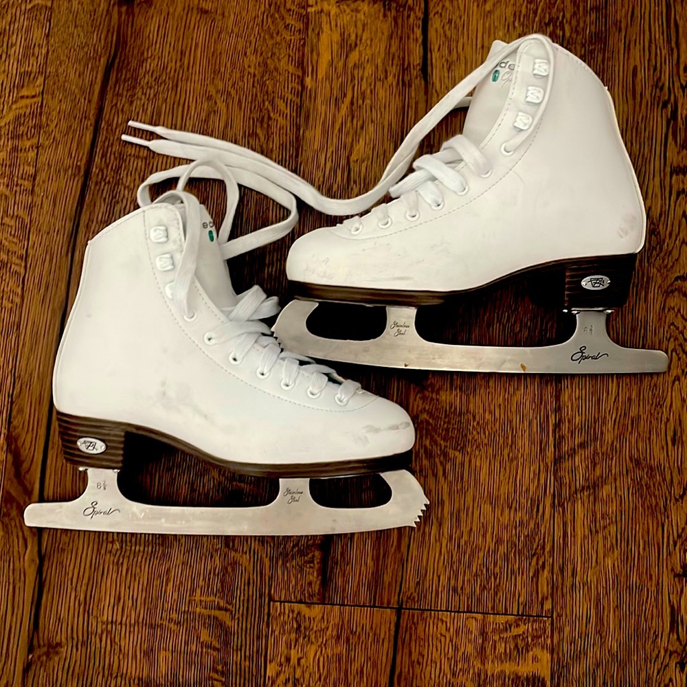 April’s ice skating shoes
